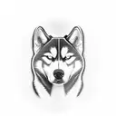 Husky tattoo design idea