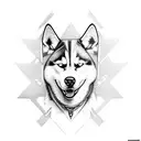 Husky tattoo design idea