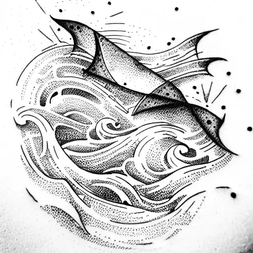 surf tattoo design idea