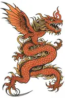 korean dragon flying tattoo design idea