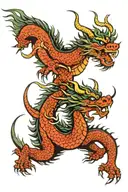 korean dragon flying tattoo design idea