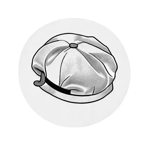 french beret and cane tattoo design idea