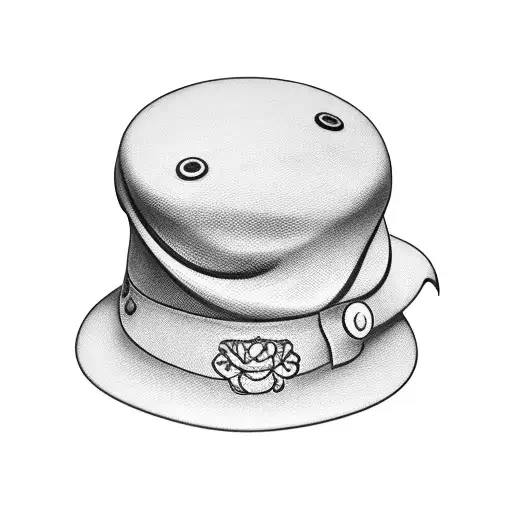  beret and cane tattoo design idea