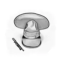  beret and cane tattoo design idea
