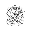  beret and cane tattoo design idea