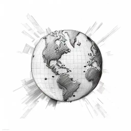 female atlas strong world tattoo design idea