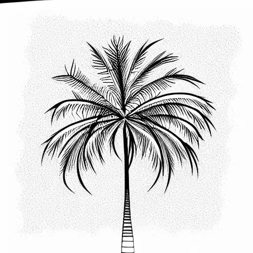 Palm Tree tattoo design idea