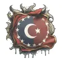 turkish flag  tattoo design idea