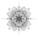 Mandala Lotus  tattoo design idea