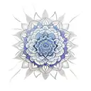 Mandala Lotus Geometric Outline tattoo design idea