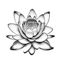 water Lilly, click, with the name Rayna Jane tattoo design idea