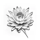water Lilly, click, with the name Rayna Jane tattoo design idea