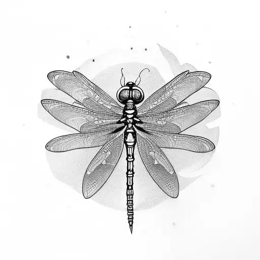 Dragonfly and rose tattoo design idea