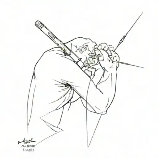 painter painting something  tattoo design idea