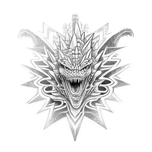 Godzilla memento mori little forearm  tattoo design idea