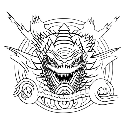 Godzilla memento mori little forearm  tattoo design idea