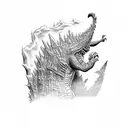 Godzilla memento mori little forearm  tattoo design idea