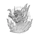 Godzilla memento mori little forearm  tattoo design idea