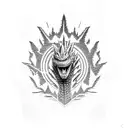 Godzilla memento mori little forearm  tattoo design idea