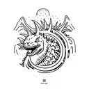 Godzilla memento mori little forearm  tattoo design idea