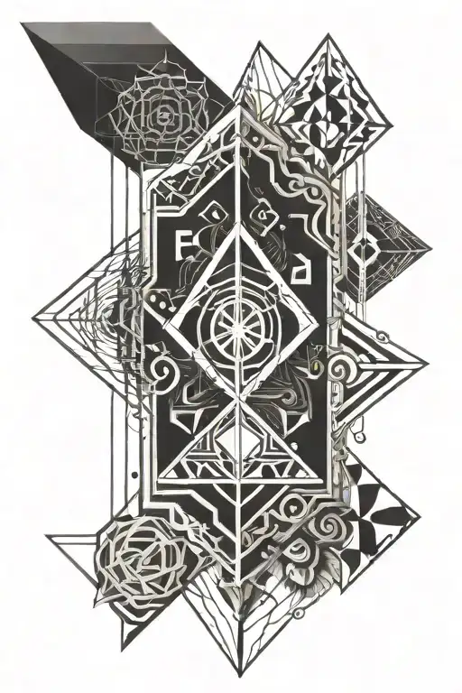 Avatar 4 elements vertically aligned tattoo design idea