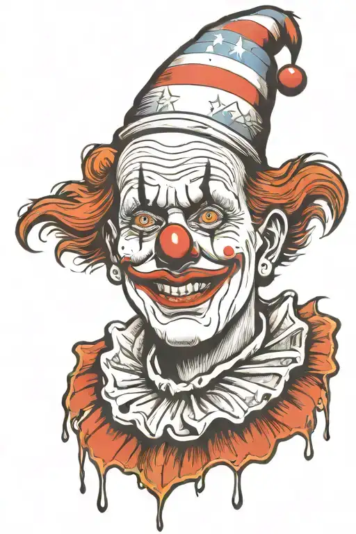 sad clown face tattoo tattoo design idea