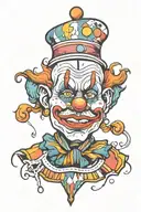 sad clown face tattoo tattoo design idea