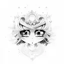 anime charaters eyes tattoo design idea