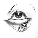 anime charaters eyes tattoo design idea