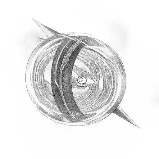 Man in black hole tattoo design idea