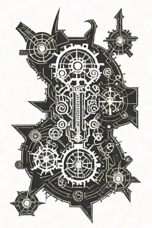 warhammer 40000 adeptus mechanicus tattoo design idea