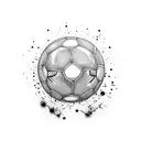 soccer ball bleeding tattoo design idea