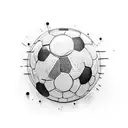 soccer ball bleeding tattoo design idea