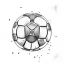 soccer ball bleeding tattoo design idea