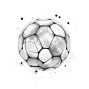 soccer ball bleeding tattoo design idea