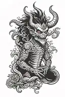 Monster tattoo design idea