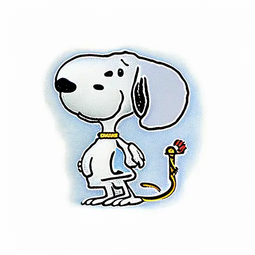 snoopy looking at the sky tattoo design idea