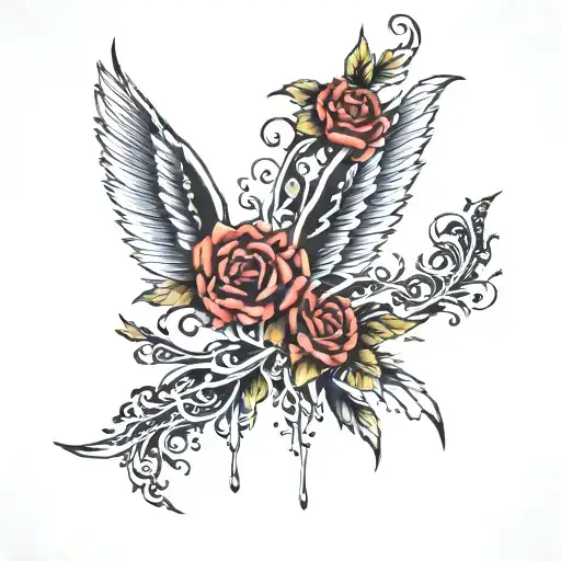 nirvana written tattoo design idea