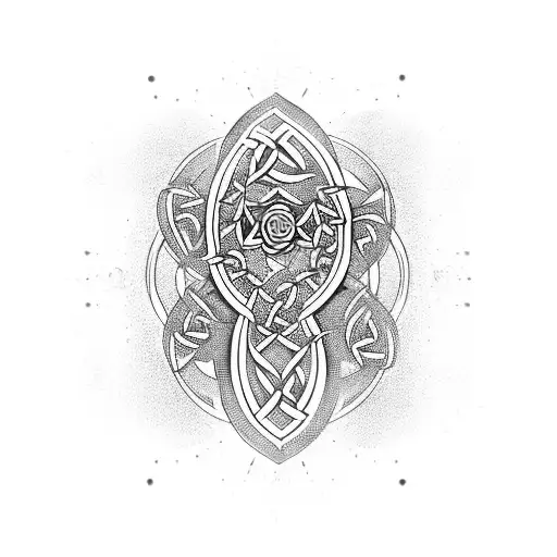 celtic goddess tattoo design idea