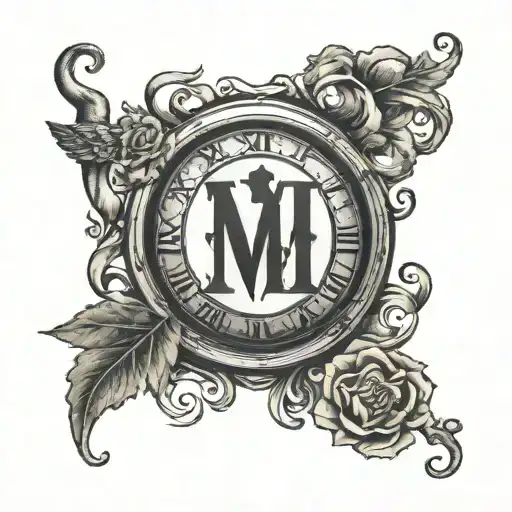 Roman numerals 1,2,3 tattoo design idea