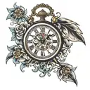 11:34 with alarm clock font tattoo design idea