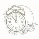 11:34 with alarm clock font, no drawing, just letters  tattoo design idea