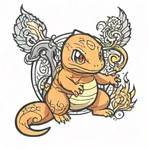 charmander tattoo design idea