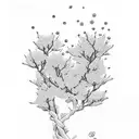 koi no yo Yokan and cherry blossom tree tattoo design idea