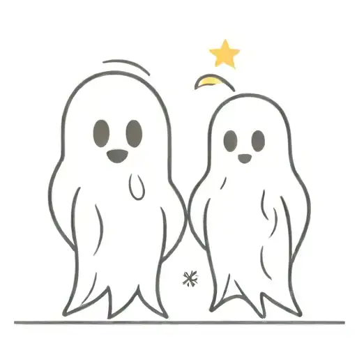 matching ghosts   tattoo design idea