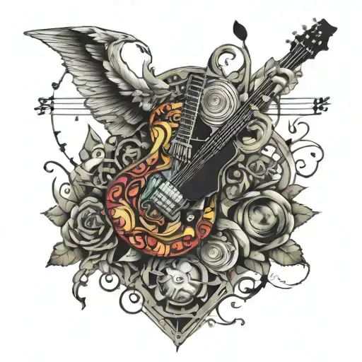 Music Photograph. Painting. Electrical engineer tattoo design idea