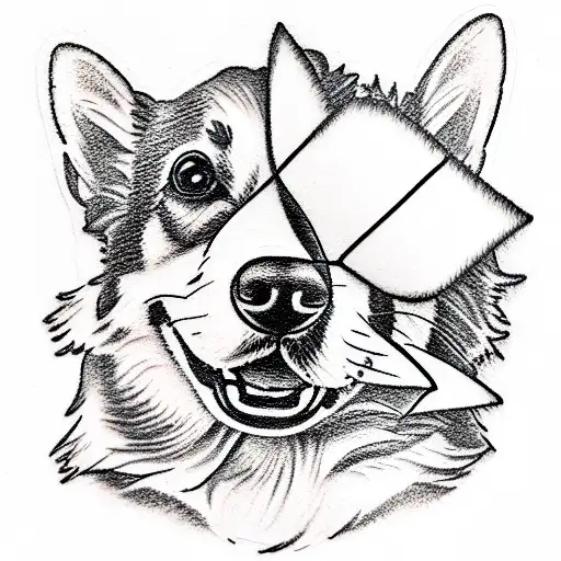 corgi jupiter tattoo design idea