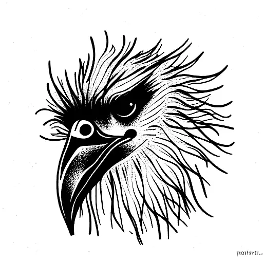 emu full body tattoo design idea