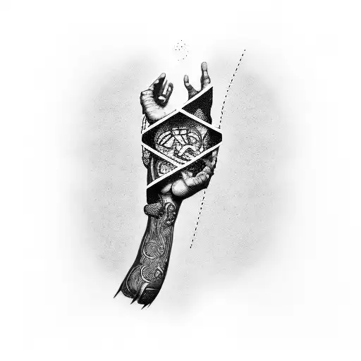 front forearm fullfilled with tattoo, tatto is a art piece made of symbols, like ancient greek symbols, hacker, tecnolog tattoo design idea