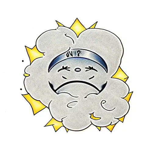 happiness misery melting smiley face tattoo design idea